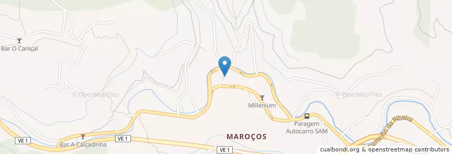 Mapa de ubicacion de Mercearia en ポルトガル, Machico, Machico.