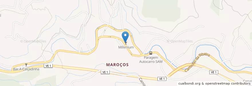 Mapa de ubicacion de Millenium en ポルトガル, Machico, Machico.