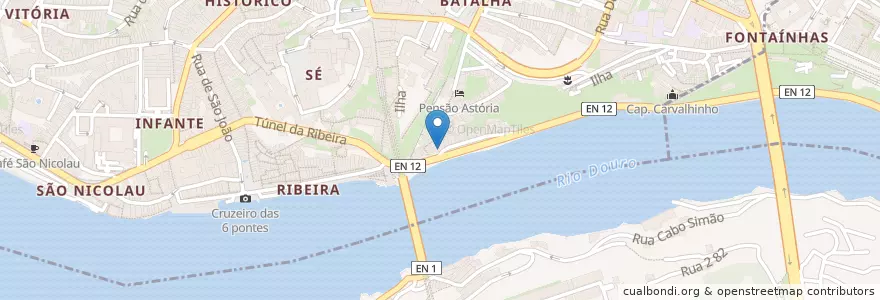 Mapa de ubicacion de Blue Dragon en 葡萄牙, 北部大區, Área Metropolitana Do Porto, Porto, Porto, Vila Nova De Gaia.
