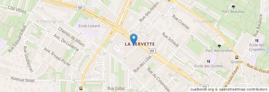 Mapa de ubicacion de Bibliothèque de la Servette en Switzerland, Geneva, Geneva, Geneva.