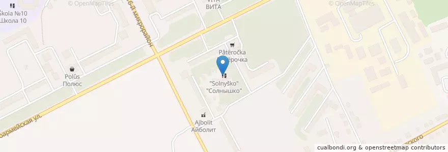 Mapa de ubicacion de "Солнышко" en Rusia, Distrito Federal Central, Óblast De Smolensk, Рославльский Район, Рославльское Городское Поселение.