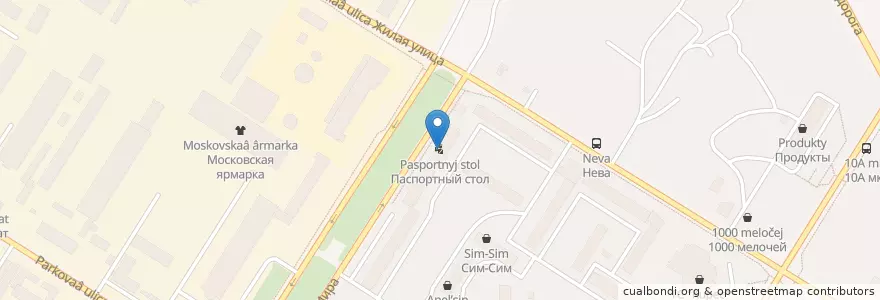 Mapa de ubicacion de Паспортный стол en Russia, Ural Federal District, Khanty-Mansiysk Autonomous Okrug – Ugra, Nefteyugansky District, Городской Округ Нефтеюганск.