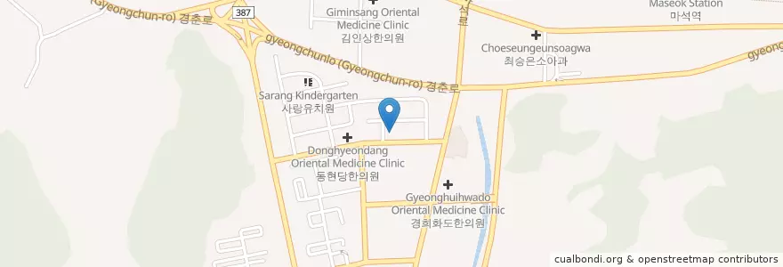 Mapa de ubicacion de 화도119안전센터 en 韩国/南韓, 京畿道, 南楊州市.