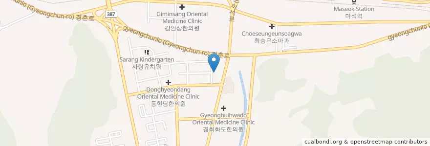 Mapa de ubicacion de 화도지구대 en Corea Del Sud, Gyeonggi, 남양주.