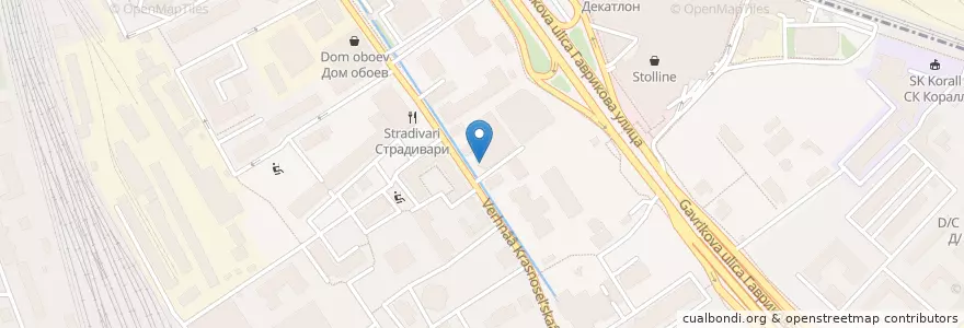 Mapa de ubicacion de Руснарбанк en 러시아, Центральный Федеральный Округ, Москва, Центральный Административный Округ, Красносельский Район.