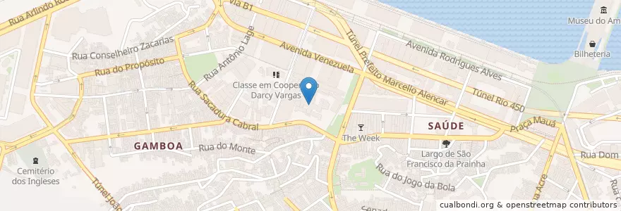 Mapa de ubicacion de Hospital Federal dos Servidores do Estado en 브라질, 남동지방, 리우데자네이루, Região Geográfica Imediata Do Rio De Janeiro, Região Geográfica Intermediária Do Rio De Janeiro.