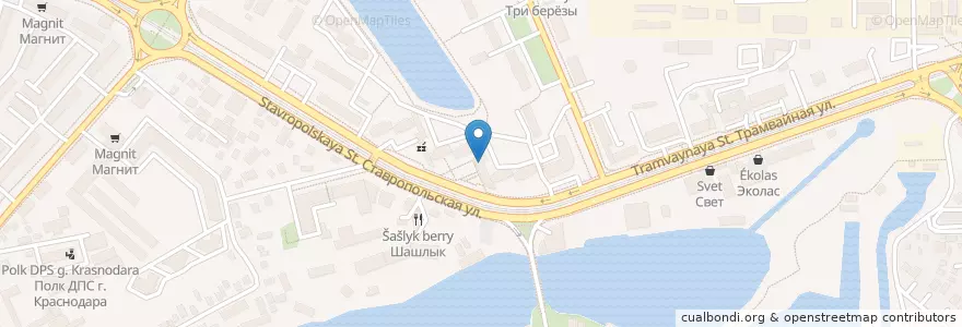 Mapa de ubicacion de Детская стоматологическая поликлиника №2 en Russia, South Federal District, Krasnodar Krai, Krasnodar Municipality.