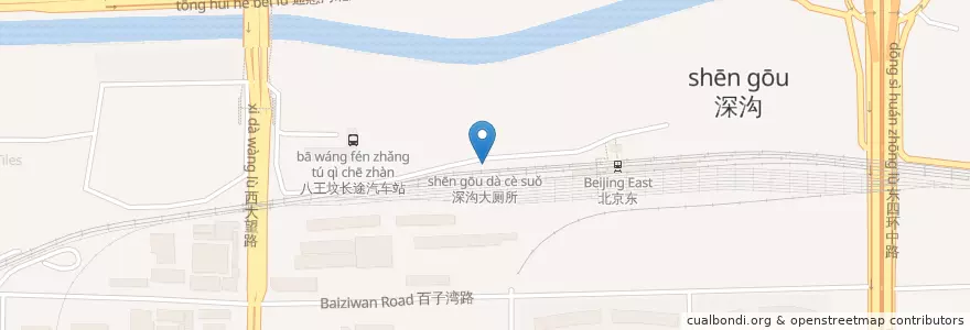Mapa de ubicacion de 深沟大厕所 en 中国, 北京市, 河北省, 朝阳区 / Chaoyang.