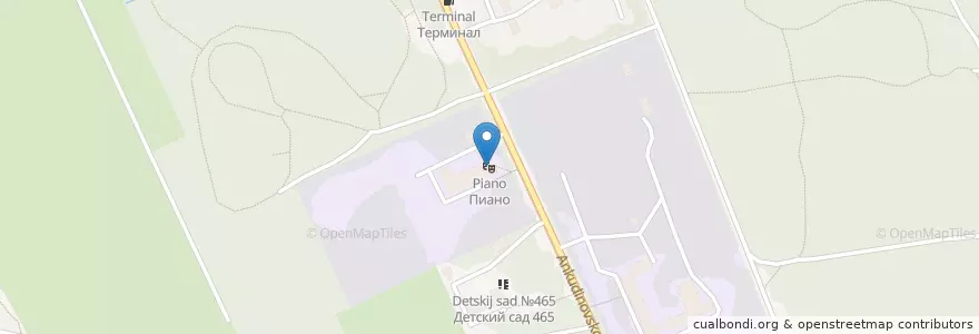 Mapa de ubicacion de Пиано en Rusia, Приволжский Федеральный Округ, Óblast De Nizhni Nóvgorod, Городской Округ Нижний Новгород.