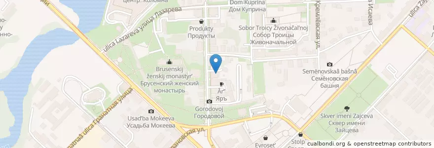 Mapa de ubicacion de Галерея Арт Лига en 俄罗斯/俄羅斯, Центральный Федеральный Округ, 莫斯科州, Коломенский Городской Округ.