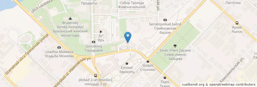 Mapa de ubicacion de Старая Коломна en Rusland, Centraal Federaal District, Oblast Moskou, Коломенский Городской Округ.
