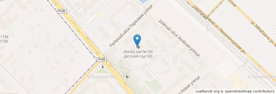 Mapa de ubicacion de Детский сад №100 en Russia, Distretto Federale Centrale, Oblast' Di Mosca, Городской Округ Люберцы.