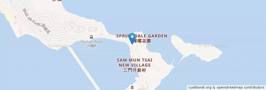 Mapa de ubicacion de 三門仔總站 en 中国, 香港, 广东省, 新界, 大埔區.