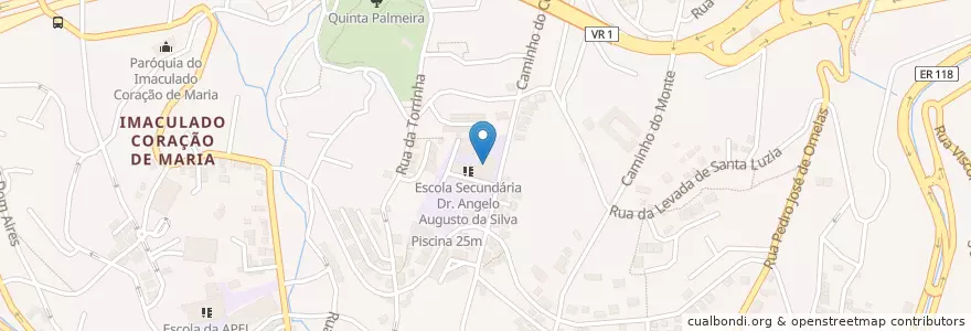 Mapa de ubicacion de Escola Secundária Dr. Angelo Augusto da Silva en پرتغال, Funchal (Santa Luzia).