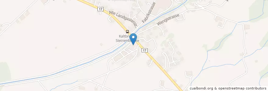 Mapa de ubicacion de Bruggmühle en Schweiz/Suisse/Svizzera/Svizra, Sankt Gallen, Wahlkreis See-Gaster, Kaltbrunn.