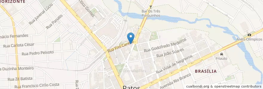Mapa de ubicacion de Restaurante e Churrascaria Boi Forte en ブラジル, 北東部地域, パライバ, Região Metropolitana De Patos, Região Geográfica Intermediária De Patos, Região Geográfica Imediata De Patos, Patos.