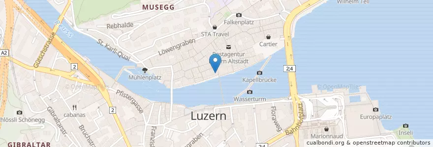 Mapa de ubicacion de Pfistern en スイス, Luzern, Luzern.