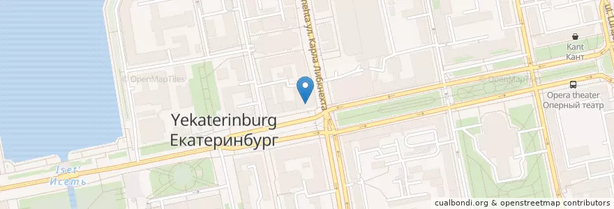 Mapa de ubicacion de Колизей en Rusland, Уральский Федеральный Округ, Свердловская Область, Городской Округ Екатеринбург.