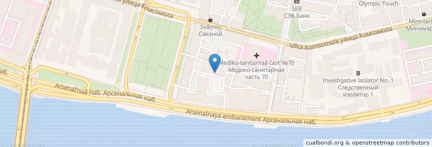 Mapa de ubicacion de Детский сад №14 en Russie, District Fédéral Du Nord-Ouest, Oblast De Léningrad, Saint-Pétersbourg, Финляндский Округ.