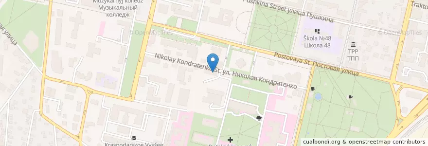 Mapa de ubicacion de Fratelli en Rusia, Южный Федеральный Округ, Krai De Krasnodar, Городской Округ Краснодар.