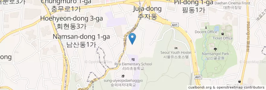 Mapa de ubicacion de 서울애니메이션센터 en 韩国/南韓, 首尔, 中區.
