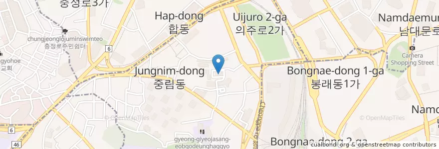 Mapa de ubicacion de Yakhyeon Catholic Church en South Korea, Seoul, Jung-Gu, Jungnim-Dong.
