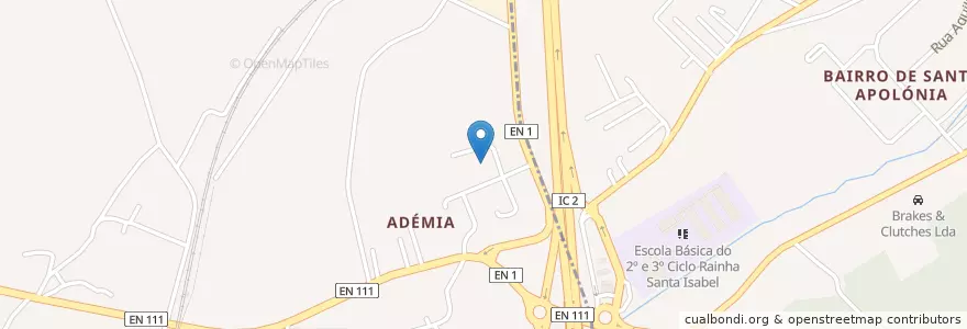 Mapa de ubicacion de Centro de Solideriedade Social de Adémia en پرتغال, Centro, Baixo Mondego, Coimbra, Coimbra.