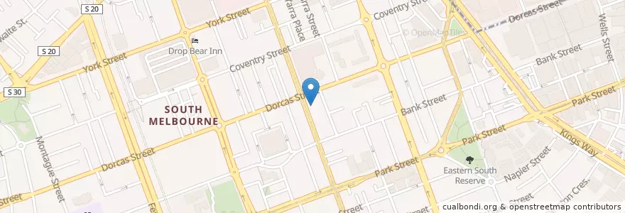 Mapa de ubicacion de Chevapi Grill en Australia, Victoria, City Of Port Phillip.