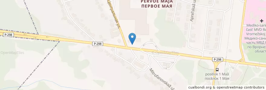 Mapa de ubicacion de Русский аппетит en Russia, Distretto Federale Centrale, Oblast' Di Voronež, Городской Округ Воронеж.