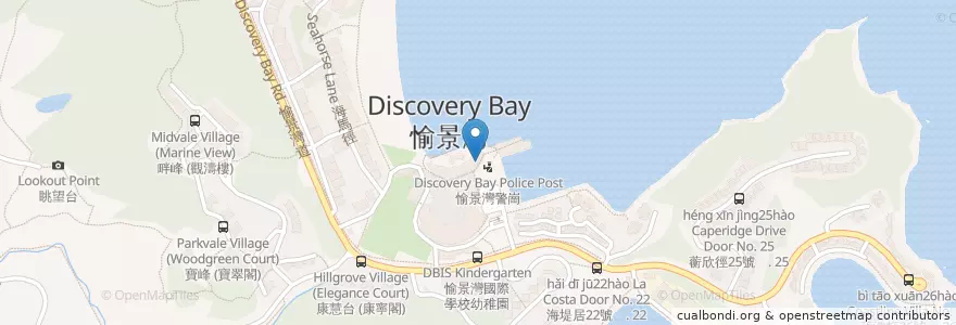 Mapa de ubicacion de 愉景灣麥當勞 DB McDonald's en Çin, Hong Kong, Guangdong, Yeni Bölgeler, 離島區 Islands District.