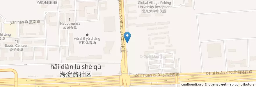 Mapa de ubicacion de 庆丰包子铺 en Çin, Pekin, Hebei, 海淀区.