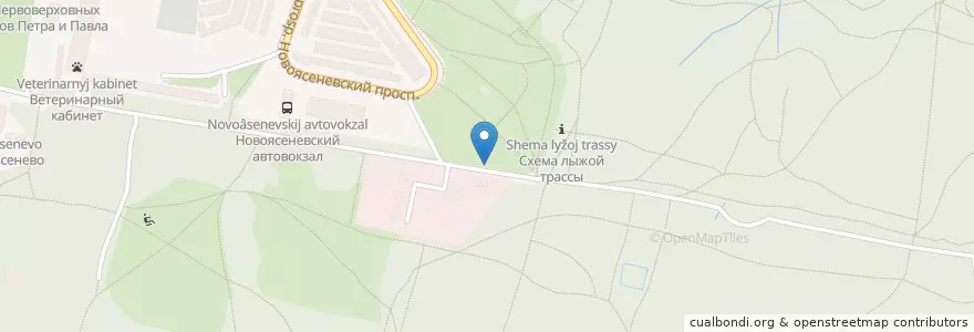 Mapa de ubicacion de Велопарковка "Битцевский лес" en Rusland, Centraal Federaal District, Moskou, Юго-Западный Административный Округ, Район Ясенево.