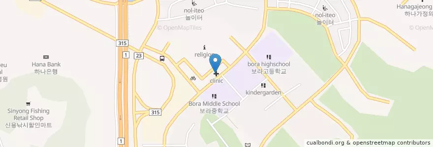 Mapa de ubicacion de clinic en Corea Del Sud, Gyeonggi, 용인시, 기흥구.