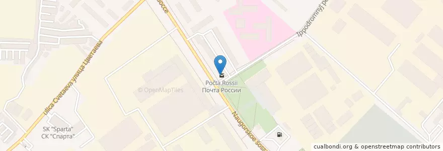 Mapa de ubicacion de Почта России en Rússia, Distrito Federal Central, Oblast De Oriol, Орловский Район, Городской Округ Орёл.