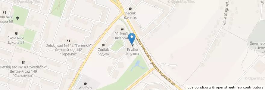 Mapa de ubicacion de Кружка en Россия, Центральный Федеральный Округ, Рязанская Область, Городской Округ Рязань.