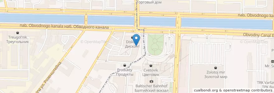 Mapa de ubicacion de Дачница en Rusia, Северо-Западный Федеральный Округ, Óblast De Leningrado, San Petersburgo, Адмиралтейский Район.