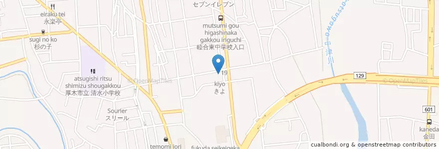 Mapa de ubicacion de 来太郎 en Jepun, 神奈川県, 厚木市.