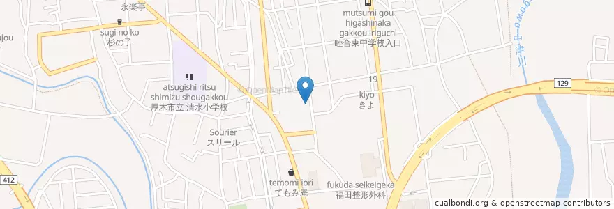 Mapa de ubicacion de 厚木市立 睦合南公民館 en اليابان, كاناغاوا, 厚木市.