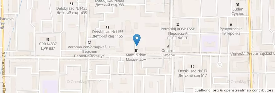 Mapa de ubicacion de Женская консультация en Rússia, Distrito Federal Central, Москва, Восточный Административный Округ, Район Измайлово.