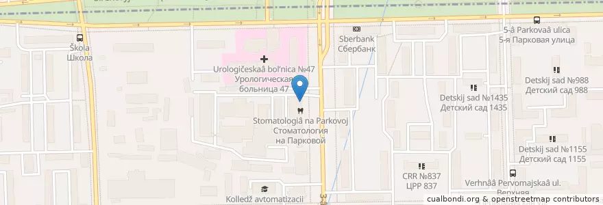 Mapa de ubicacion de У Джонни en Russia, Distretto Federale Centrale, Москва, Восточный Административный Округ, Район Измайлово.