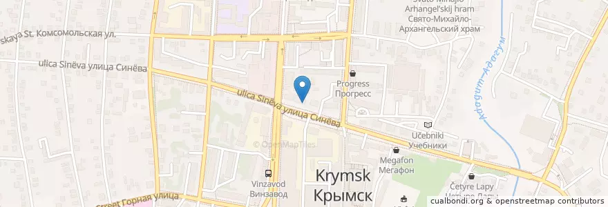 Mapa de ubicacion de Крымск 353380 en Russia, South Federal District, Krasnodar Krai, Krymsky District, Крымское Городское Поселение.