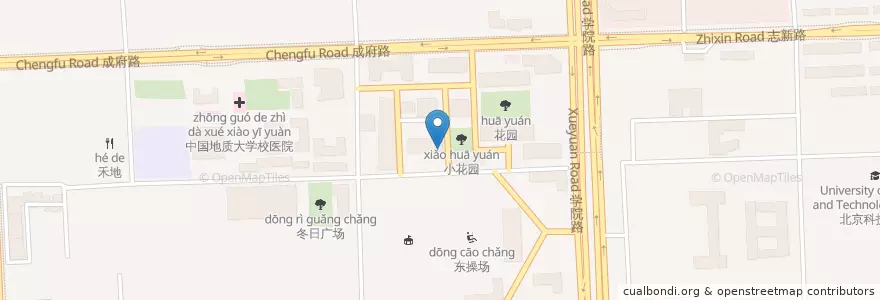 Mapa de ubicacion de ABC(地大) en 중국, 베이징시, 허베이성, 海淀区.