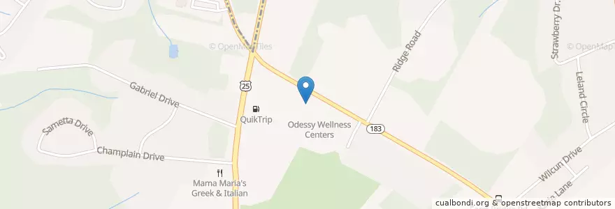 Mapa de ubicacion de The Oaks Dental Group en アメリカ合衆国, サウスカロライナ州, Greenville County, Berea.