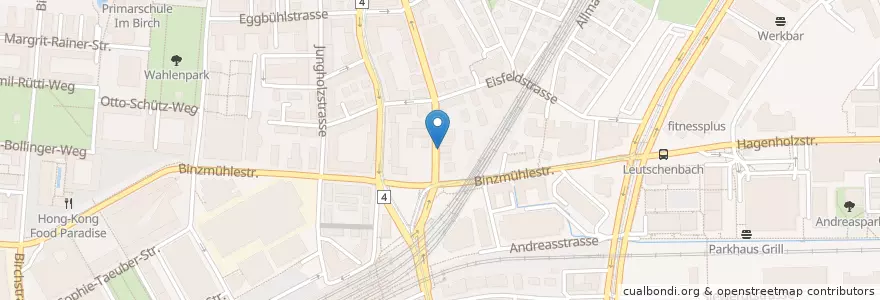 Mapa de ubicacion de Mahsen Shisha Bar en Suisse, Zurich, District De Zurich, Zurich.