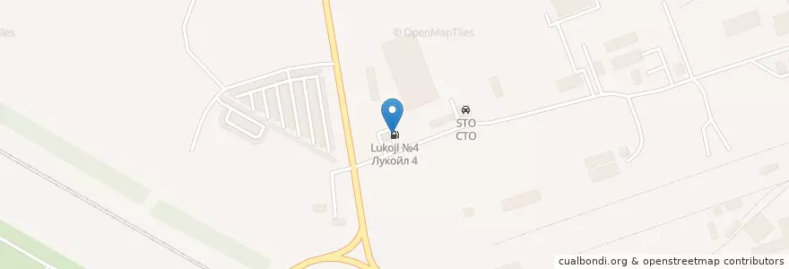 Mapa de ubicacion de Лукойл №4 en ロシア, シベリア連邦管区, オムスク州, オムスク地区, オムスク管区.