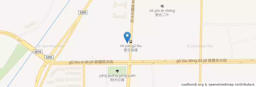 Mapa de ubicacion de 大剧院 en China, Pekín, Hebei, 密云区, 鼓楼街道.
