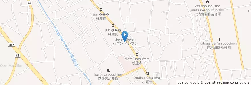 Mapa de ubicacion de 立立亭 en ژاپن, 神奈川県, 厚木市.