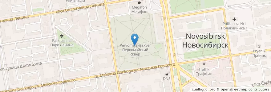 Mapa de ubicacion de Медвежонок en Rusia, Сибирский Федеральный Округ, Wilayah Novosibirsk, Городской Округ Новосибирск.