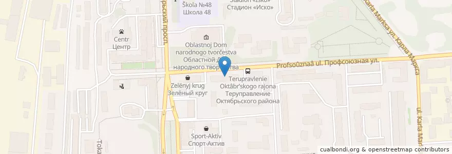 Mapa de ubicacion de Аптека en روسيا, Приволжский Федеральный Округ, أوبلاست كيروف, Городской Округ Киров.