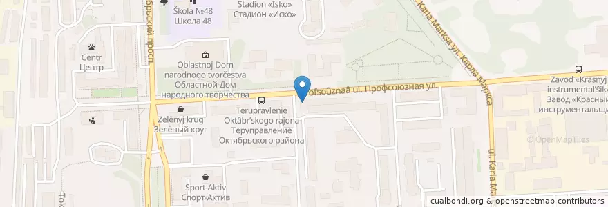 Mapa de ubicacion de 36,6 en ロシア, 沿ヴォルガ連邦管区, キーロフ州, キーロフ管区.